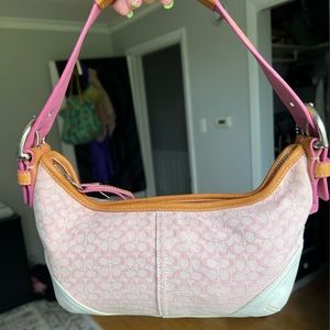 Coach Light Pink Soho Signature Hobo Bag M33-6351